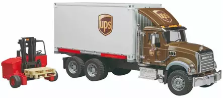 Bruder Mack Granite UPS konttiauto ja trukki - Bruder työkonelelut - 4001702028282 - 1