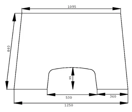 Tuulilasi, ylempi (MF 3478320M1) - Ohjaamon lasit - 3660980022422 - 1