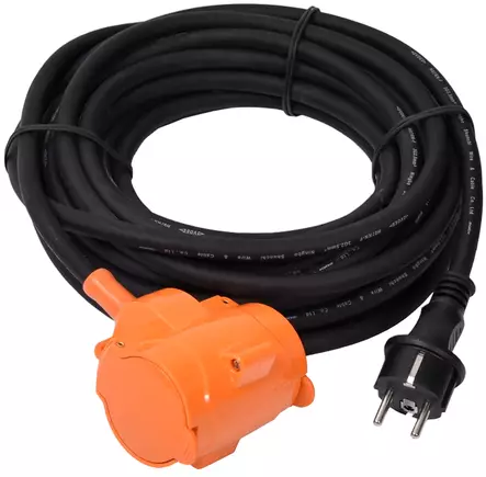 Kempten Jatkojohto 10 m, 3 x 2,5 mm², 2-osainen - Jatkojohdot - 6438152084892 - 1