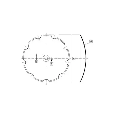 Äkeen lautanen, lovitettu, 560x4,5 mm - Maanmuokkaustarvikkeet - 8716106984152 - 2