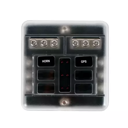 Arctic Marine Sulakerasia 6-sulakkeelle 12V LED-merkkivaloilla - Muut veneilytuotteet - 6418536032732 - 1