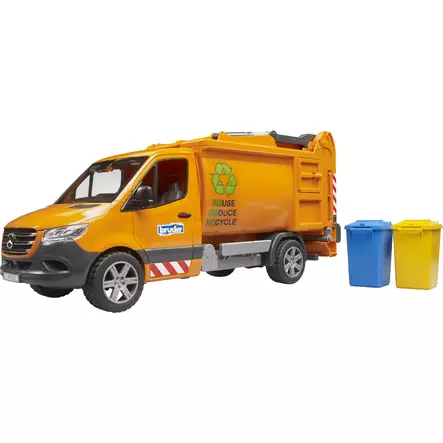 Bruder MB Sprinter ja kaksi jäteastiaa - Bruder työkonelelut - U02682 - 1