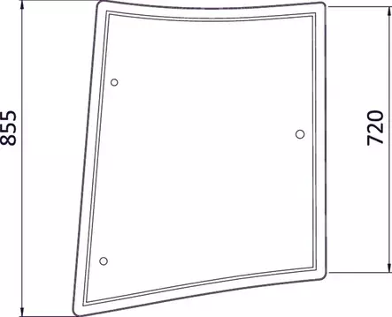 Takasivulasi, vasen (MF 3902130M1) - Ohjaamon lasit - 8716106434572 - 1