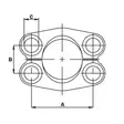 Laipan kiinnike SAE 6000 1" - Hydrauliikka - 8719593018812 - 2