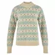 Fjällräven Övik Jacquard Knit W Light Beige - Misty Green - Retkeilyasusteet - 7323451203732 - 1