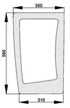 Tuulilasi, alempi oikea (CNH 134671099) - Ohjaamon lasit - 3660980024082 - 1