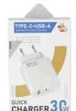 USB A+ C -pikalaturi 30W 230V (EU) - Matkapuhelintarvikkeet - 8719493474282 - 3