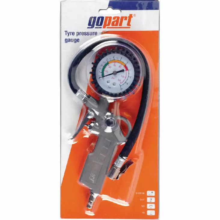 GoPart renkaantäyttölaite painemittarilla - Autotalliin - 8716106650552 - 1