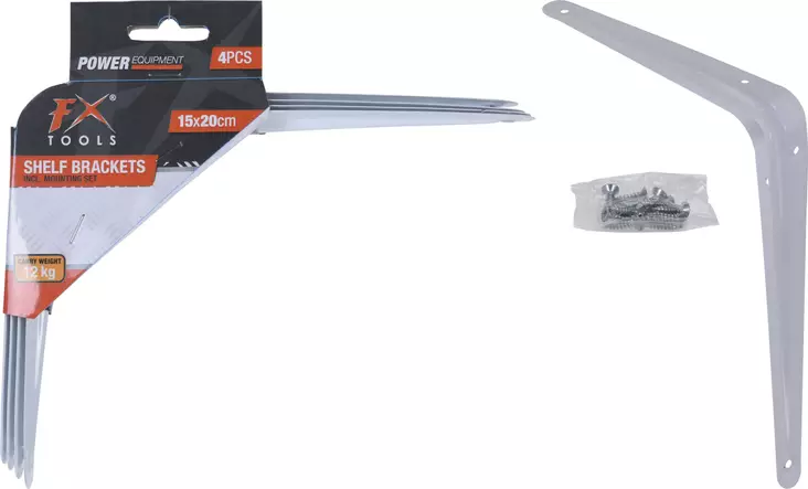 Hyllynkannatin 15x20cm 4 kpl/pkt - Kannattimet ja seinäkiskot - 8719987291142 - 1