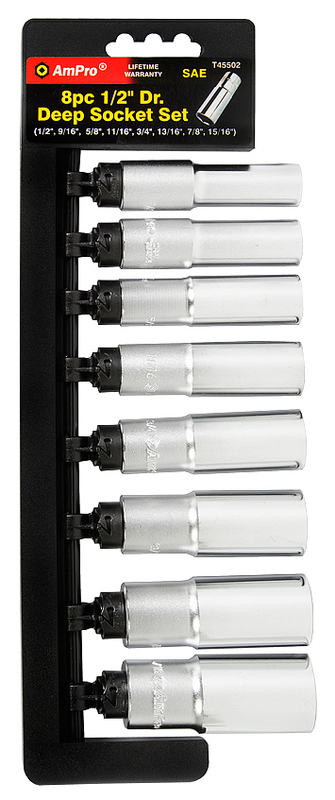 Pitkä hylsysarja 1/2" 8-os. tuumakoot - Hylsyt ja -sarjat - 795609455022 - 1