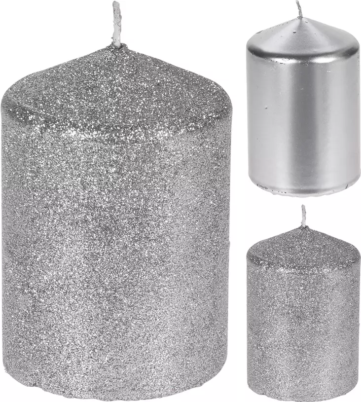 Pöytäkynttilä Silver 10 cm - Kynttilät - 8719987653292 - 1