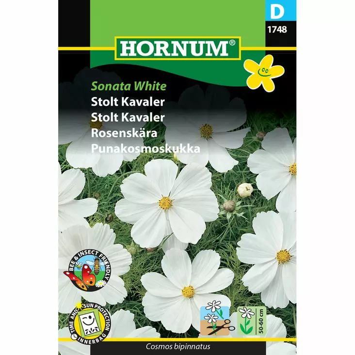Punakosmoskukka ´Sonata White´ - Siemenet ja siemenperunat - 5708787017482 - 1