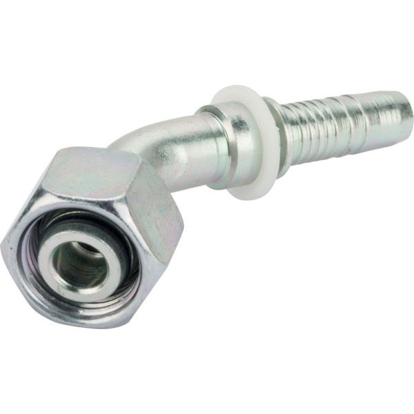 Puristettava liitin DN13 M22 x 1,5 15L naaras/uros 45° - Hydrauliikka - 8719593106762 - 1