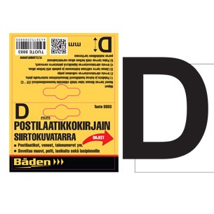 Tarrakirjain D 50 mm - Postilaatikot ja numerot - 6438152088692 - 1