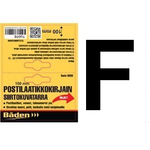 Tarrakirjain F 100 mm - Postilaatikot ja numerot - 6438152088432 - 1