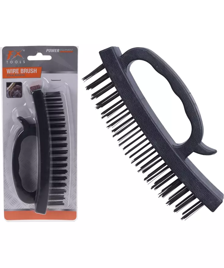 Teräsharja muovikahvalla - Hiomatarvikkeet - 8719987117022 - 1