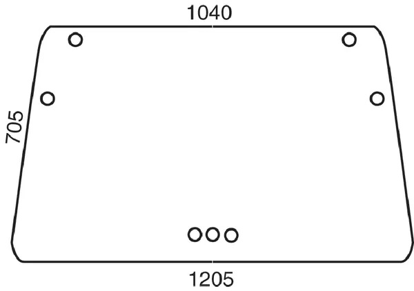 Tuulilasi, ylempi (Deutz-Fahr 04340307) - Ohjaamon lasit - 3660980005302 - 1