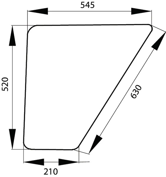 Ovilasi, ylempi (Fendt 178810111140) - Ohjaamon lasit - 3660980020282 - 1
