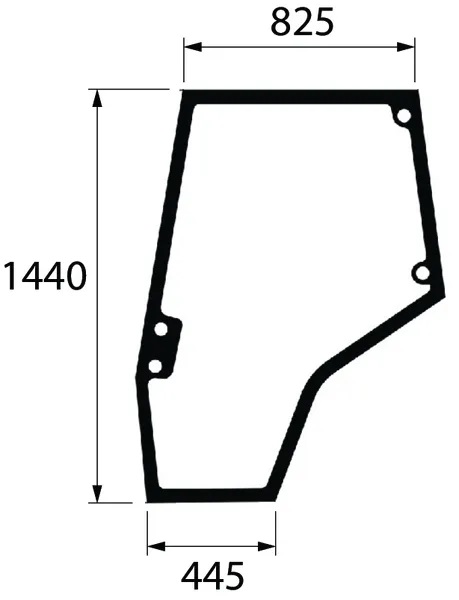 Ovilasi, vasen (MF 4272770M1) - Ohjaamon lasit - 3660980072052 - 1