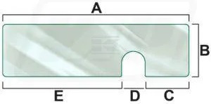 Takalasi, alempi (CIH 1500941C1) - Ohjaamon lasit - 5035776897672 - 1