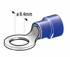 Rengasliittimet SIN M8/27m 30kpl - Autosähkötarvikkeet - 6438255138652 - 1