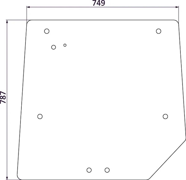 Takalasi, ylempi (MF 3821485M1) - Ohjaamon lasit - 8716106878772 - 1