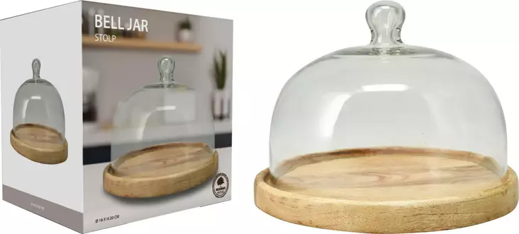 Tarjoilualusta lasikupu 20 cm - Tarjoiluastiat, kattaus - 8721037123532 - 1