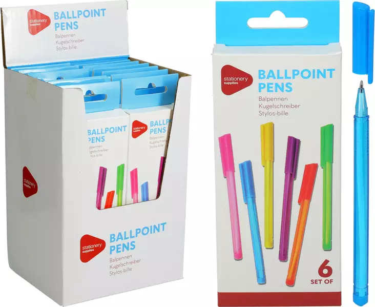 Värilliset kuulakärkikynät 5 kpl/pkt - Toimistotarvikkeet - 8721037505062 - 1