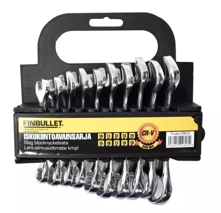 Finbullet Iskukiintoavainsarja 10-osaa - Kiintolenkkiavaimet - 6438152028032 - 1