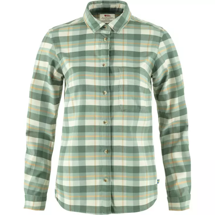 Fjällräven Singi Fjäll Shirt W Patina Green - Chalk White - Retkeilyasusteet - 7323450908102 - 1