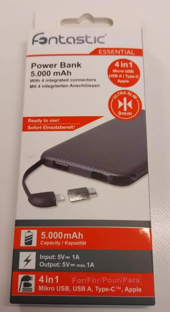 Fontastic Powerbank 5.000 Mah - Matkapuhelintarvikkeet - 4024559252662 - 1