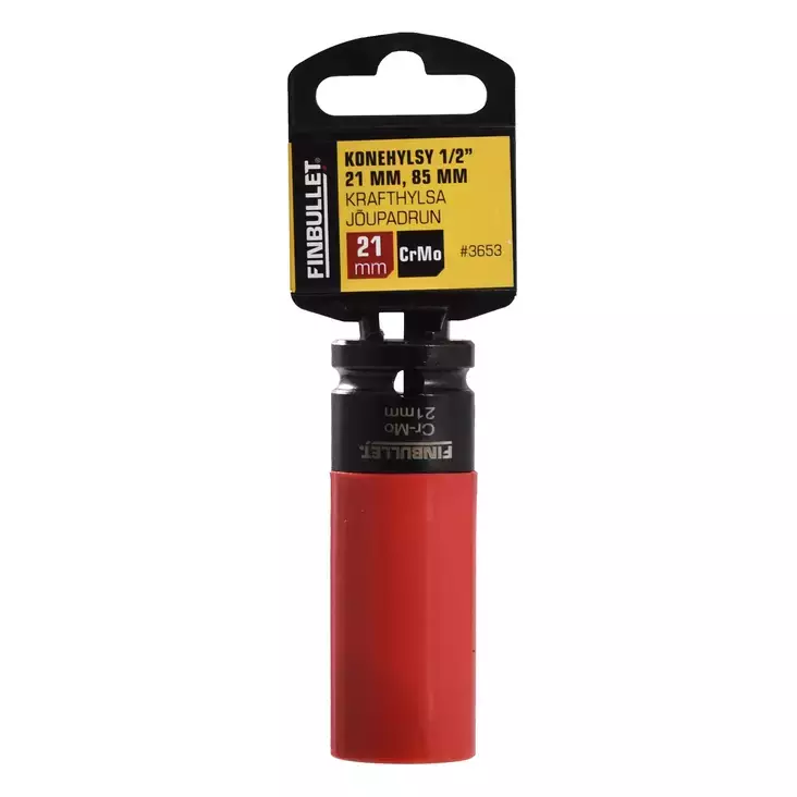 Konehylsy 1/2" 21mm 85 mm Cr-Mo Red - Hylsyt ja -sarjat - 6438152036532 - 1
