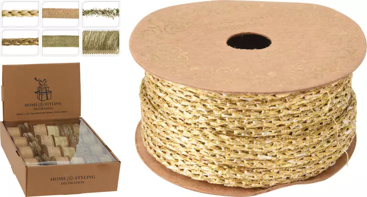 Koristenauha kulta 35 mm 3 m - Askartelutarvikkeet - 8721037215572 - 1