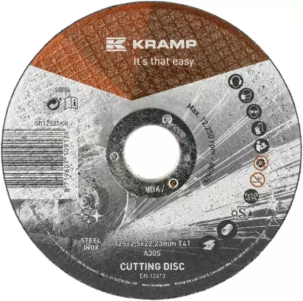 Kramp katkaisulaikka 115 x 2,5 mm - Katkaisulaikat - 8719607109192 - 1