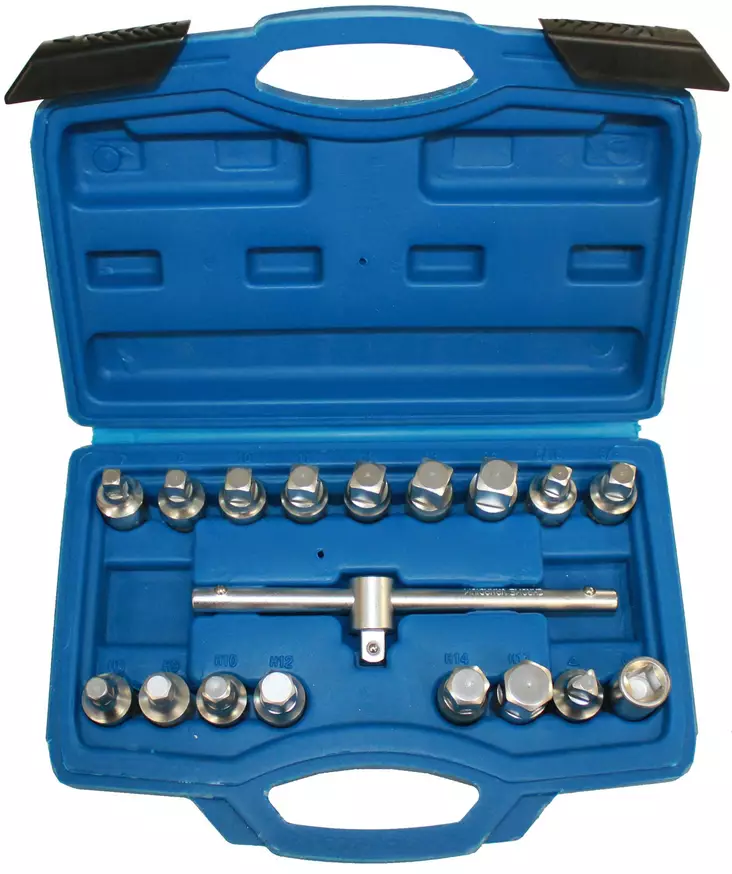 Öljytulpan avainsarja 3/8", 19-os. - Korjaamotyökalut - 6430074693022 - 1