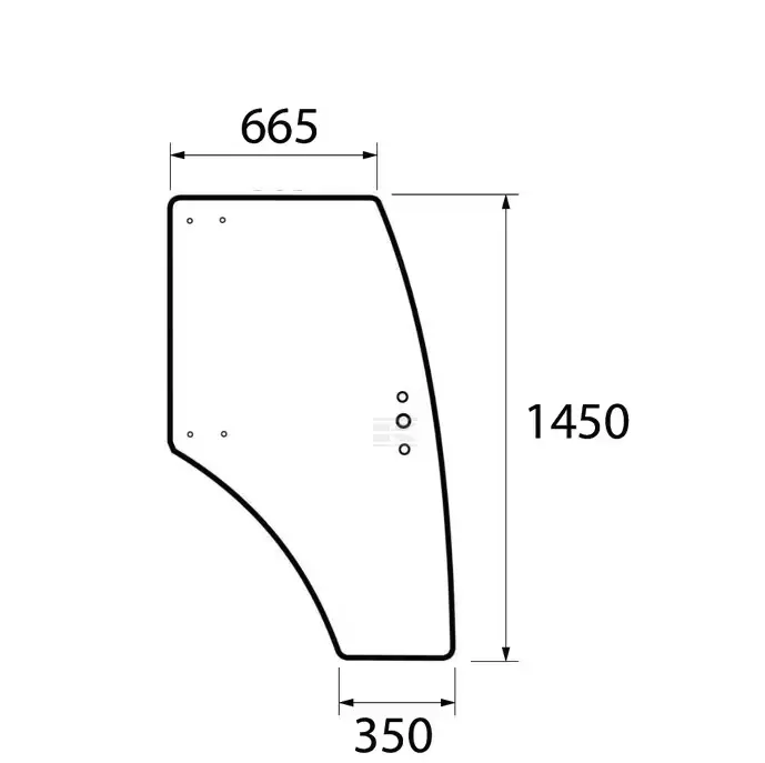 Ovilasi oikea, sopii Zetor - Ohjaamo ja kori - 8719607177412 - 1