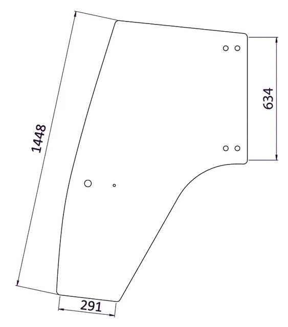 Ovilasi, vasen (CNH 134621090) - Ohjaamon lasit - 3660980024112 - 1