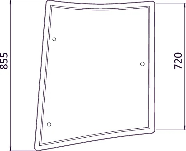 Takasivulasi, vasen (MF 3902130M1) - Ohjaamon lasit - 8716106434572 - 1