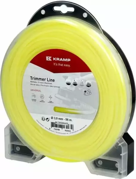 Trimmerin siima pyöreä keltainen 3 mm 56 m - Trimmerit, raivaussahat - 8716106162932 - 1