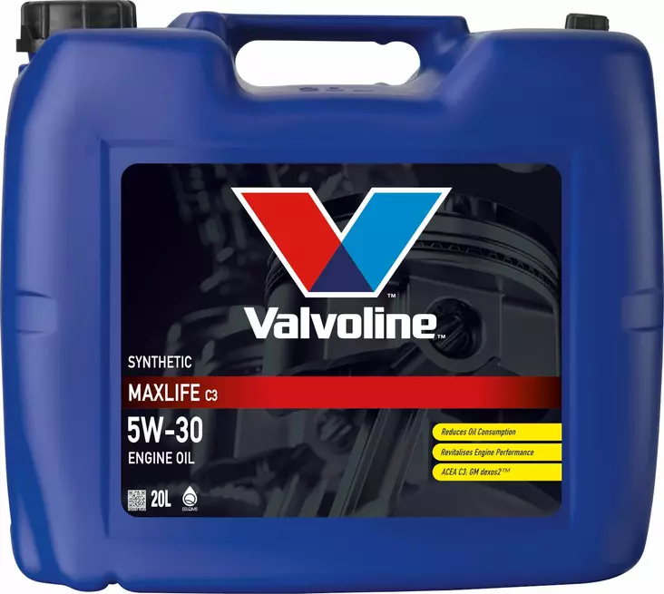 Valvoline MaxLife C3 5W-30 moottoriöljy 20 l - Moottoriöljyt - 8710941021782 - 1