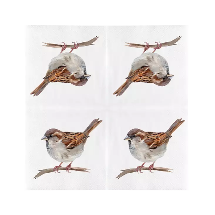 Varpunen servetit 20 kpl/pkt - Lintuaiheiset tuotteet - 8714982286452 - 1