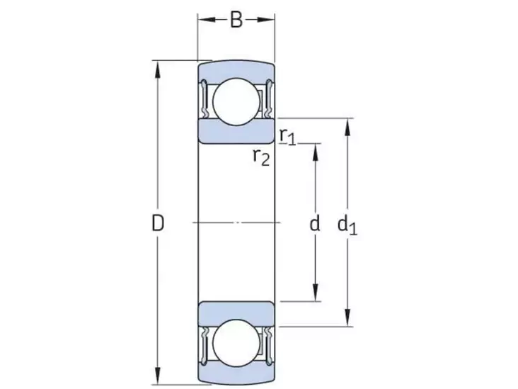 Y-laakeri, SKF, 20 x 47 x 14 mm - Y-laakerit - 7316576621802 - 1