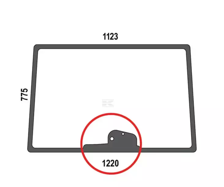 Ylempi etuikkuna (DF 002060250) - Ohjaamo ja kori - 8719493167832 - 1