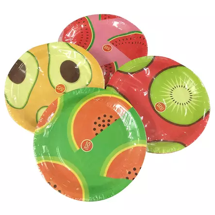 Fruit kertakäyttölautanen 10 kpl/pkt - Kertakäyttöastiat - 8719987405143 - 1