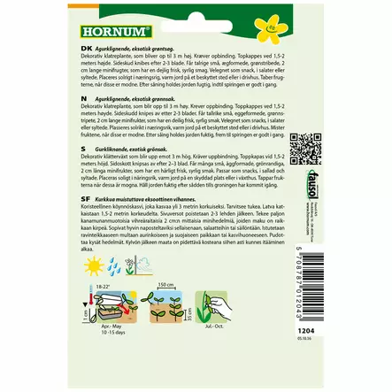 Kurkku meksikolainen mini-, ´Sandia´ - Siemenet ja siemenperunat - 5708787012043 - 2