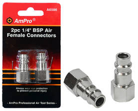 Liitin 1/4" sisäkierteellä 2 kpl - Paineilmaliittimet - 795609065863 - 1