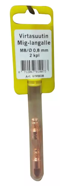 Virtasuutin Mig-langalle M8/0,8 mm - Hitsauspuikot - 8712067810073 - 1