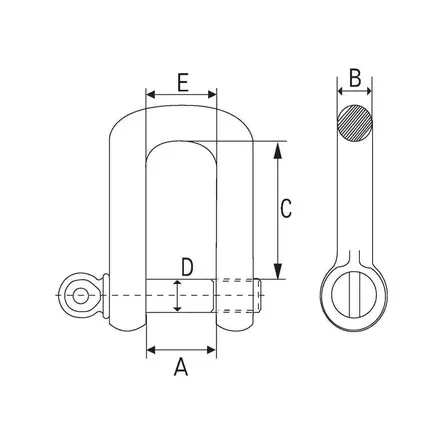 D-sakkeli heavy duty 3/4" 4750 kg - Kiinnikkeet - 4250077110423 - 2