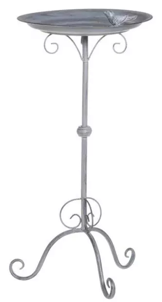 Lintukylpy jalallinen 64 cm antiikinharmaa - Linnunkylpyastiat - 6410416358673 - 1