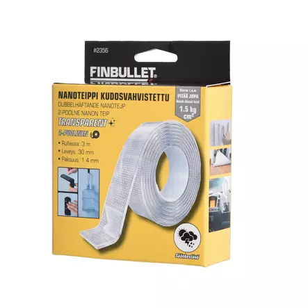 Nanoteippi kudosvahvistettu 3m * 30 mm * 1.4 mm - Teipit - 6438152023563 - 2